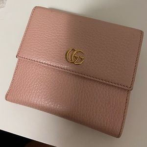 Gucci leather French flap wallet